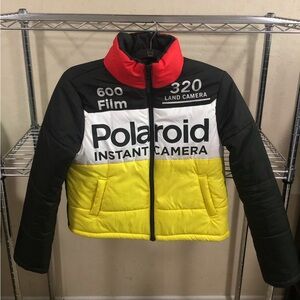 Polaroid cropped puffer coat